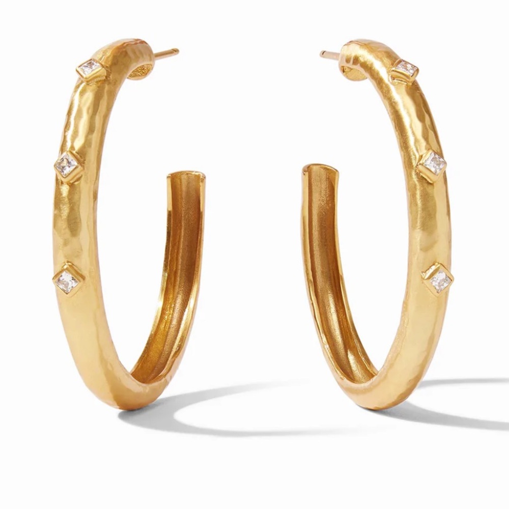 Julie Vos Noel Stone Hoops Large
